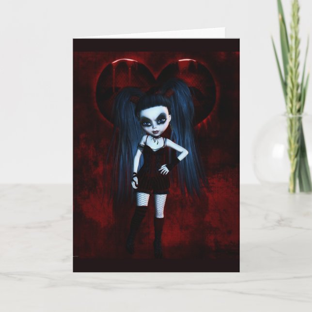 Gothic Valentine Moods (Resentful) - Greeting Card (Front)