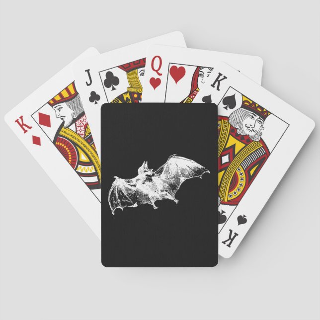 Gothic Vampire Bat Playing Cards (Back)