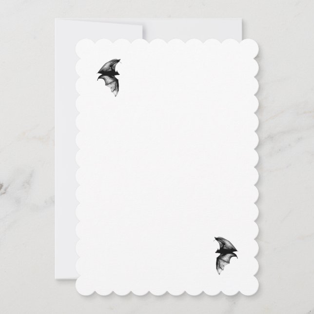 Gothic Vampire Bats Invitation (Front)