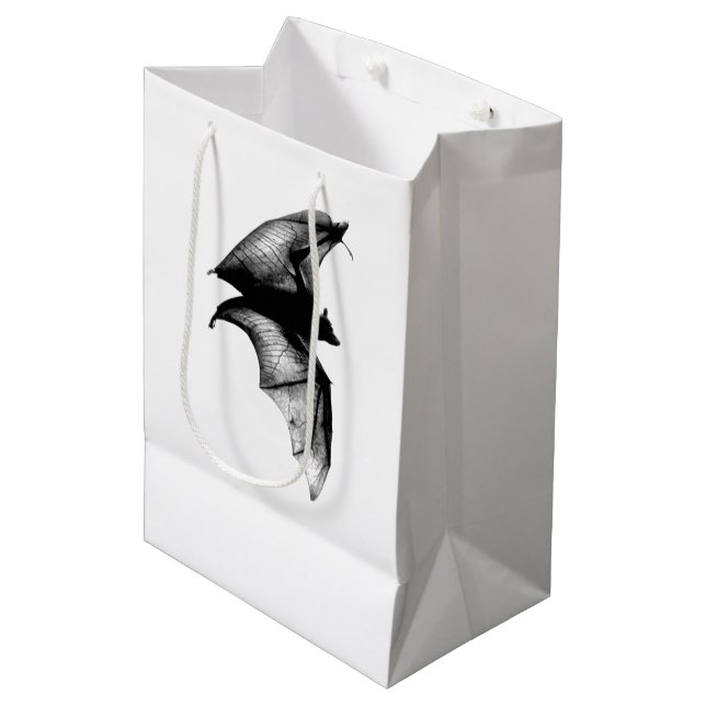Gothic Vampire Bats Medium Gift Bag (Front Angled)