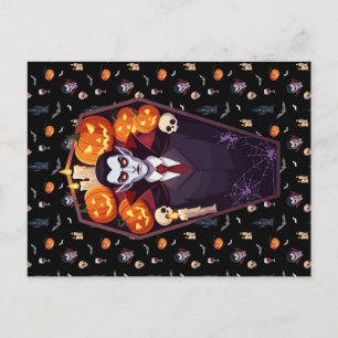 🦇 Gothic Vampire Black Postcard 🖤🎃