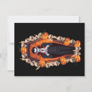 🦇 Gothic Vampire Black Postcard 🖤🎃
