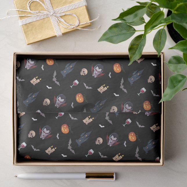 🧛‍♂️ Gothic Vampire Black Tissue Paper 🎃🖤 (Gift)