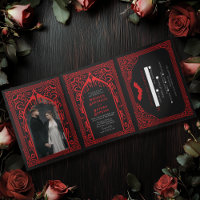 Gothic Vampire Cathedral Wedding Invitation