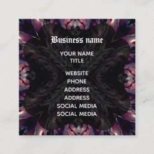 Gothic vampire cross cool square business card
