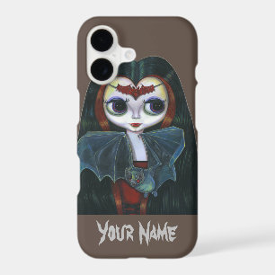 Gothic Vampire Girl Bat Fangs Big Eyes Cute