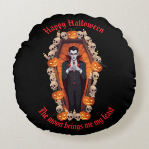 🧛♂️ Gothic Vampire Halloween Black Pillow 🎃🖤