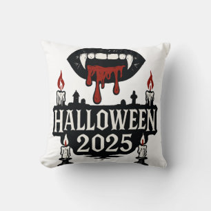 Gothic Vampire Halloween Cushion