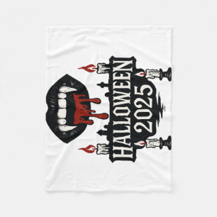 Gothic Vampire Halloween Fleece Blanket