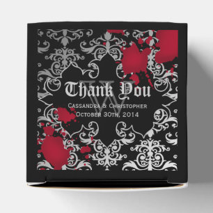 Gothic vampire Halloween wedding favour thank you Box