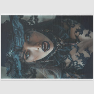 Gothic Vampire Lady Nocturne Decoupage Tissue Paper