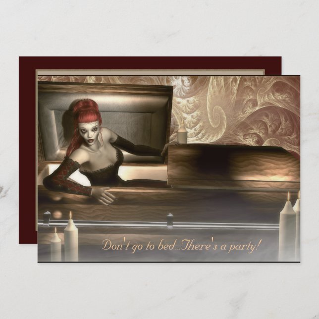 Gothic Vampire Party Invitation (Front/Back)