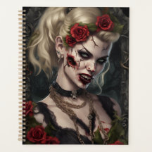 Gothic Vampire Queen Planner | Dark Fantasy Horned