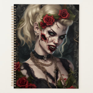 Gothic Vampire Queen Planner Dark Fantasy Horned