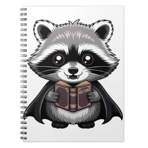 Gothic Vampire Racoon Bookish Notebook