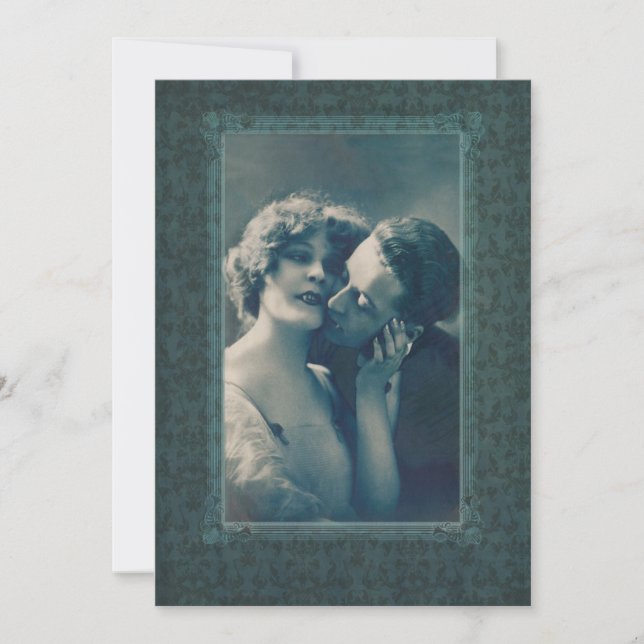 Gothic Vampire Romance Dracula and Lover Victorian Invitation (Front)