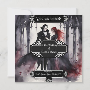 Gothic/Vampire Wedding Invitation