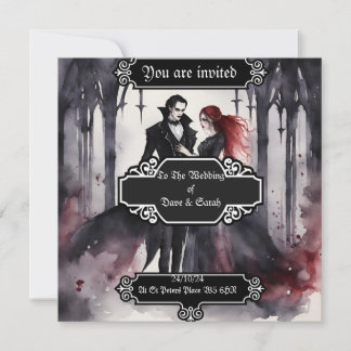Gothic/Vampire Wedding Invitation