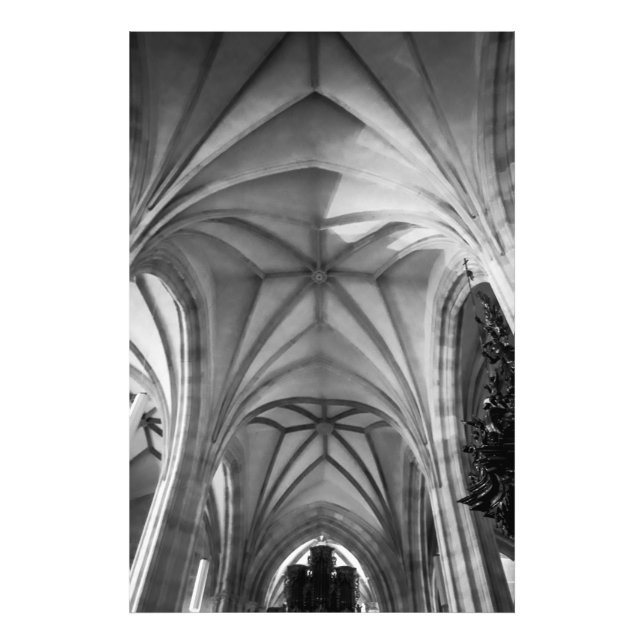 Gothic vaults cathedral ceiling   photo print (Front)