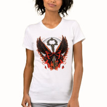 Gothic Velvet Bow Key with Wings & Moon