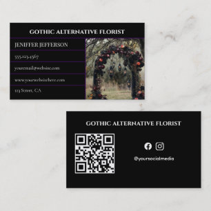 Gothic Victorian Alternative Florist Business Card