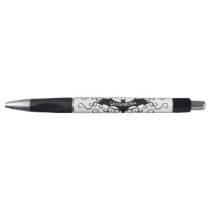 Gothic Victorian bat with swirls and your name