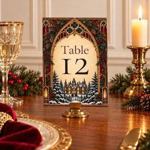 Gothic Victorian Christmas Dinner Table Number