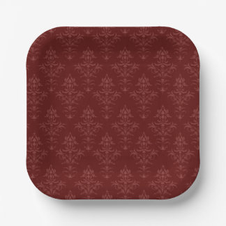 Gothic Victorian Damask Paper Plate