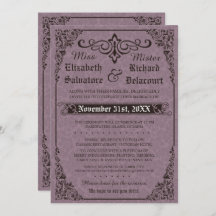 Gothic Victorian Damask Wedding Invitation