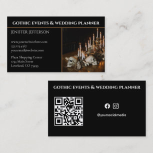 Gothic Victorian event & wedding planner Business Card