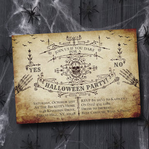 Gothic Victorian Halloween Invitation