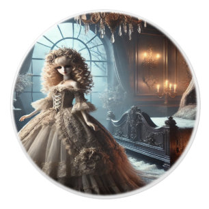 Gothic Victorian Lady – Dark Bedroom Art Ceramic Knob