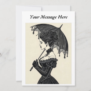 Gothic Victorian Portrait Invitation