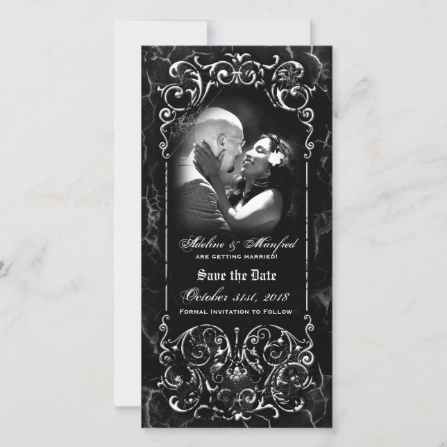 Gothic Victorian Spooky Custom Save the Date (Front)