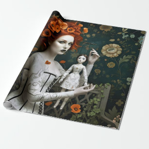 Gothic Vintage Art Design Wrapping Paper