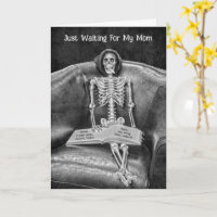 Gothic Vintage Black And White Funny Skeleton