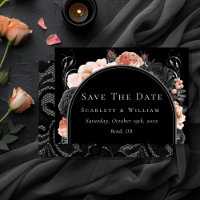 Gothic Vintage Black Blush Arch Wedding