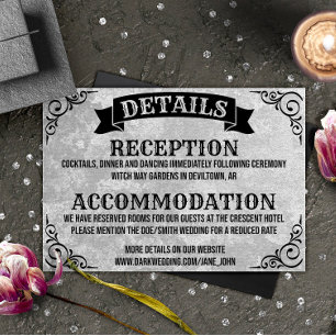 Gothic Vintage Details Wedding Enclosure Card