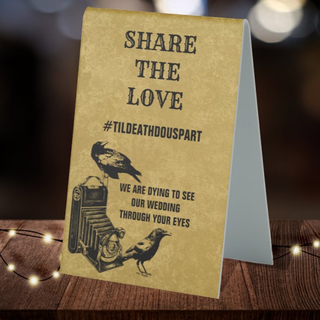 Gothic Vintage Wedding Hashtag Share the Love (Creator Uploaded)