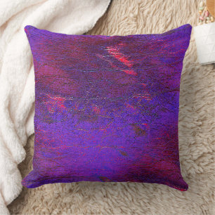 Gothic violet to red enlarged leather stained cushion