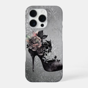 Gothic Vogue Muted Pastel Rose Fashion Stiletto iPhone 16 Pro Case