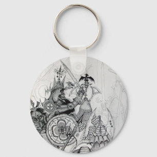 GOTHIC WARRIORS,Barbarian Knights,Fantasy Key Ring