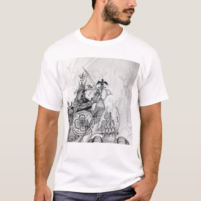 GOTHIC WARRIORS,Barbarian Knights,Fantasy T-Shirt (Front)