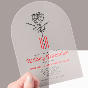 Gothic Wedding Acrylic Invitations