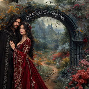 Gothic Wedding Arch Wall Hanging Selfie Station Tapestry