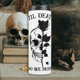 Gothic Wedding Bachelorette Custom Bridesmaid Thermal Tumbler