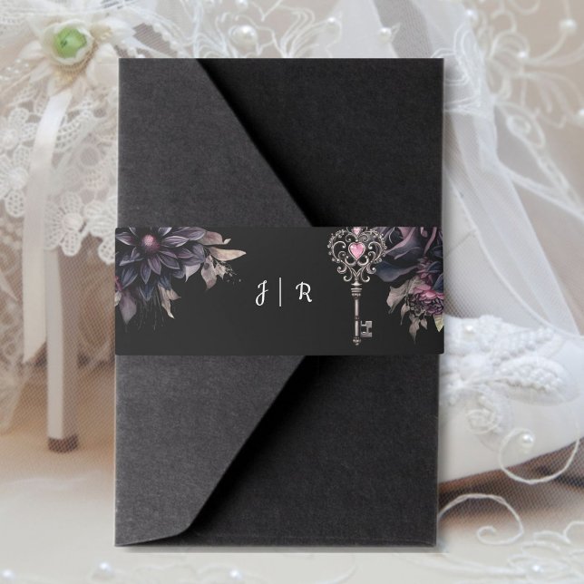 Gothic Wedding Belly Band Invitation  Invitation Belly Band (Creator Uploaded)