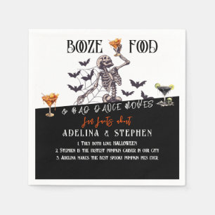 Gothic Wedding Booze Food Bad Dance Moves Fun Fact Napkin