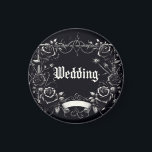 Gothic Wedding Car Magnet<br><div class="desc">The Goth Magnet can be a wonderful addition to a Halloween-themed wedding or even for a unique touch on any wedding day. Its gothic elements add a touch of darkness and intrigue, while the floral patterns soften the overall design, creating a perfect balance for a wedding setting. Placing these magnets...</div>