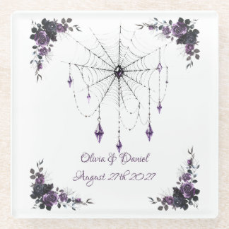 Gothic Wedding Coaster Floral Dark Romance